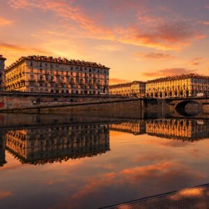 18 SETTEMBRE - AL TRAMONTO - LA CITTÀ RIFLESSA NELL'ACQUA -  IL CUORE MONUMENTALE DELLA CITTÀ